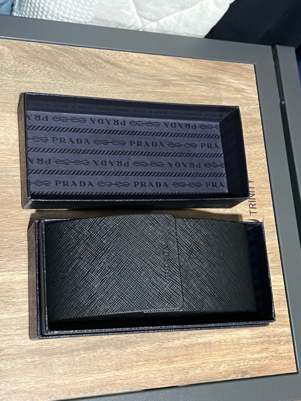 Prada 58mm Rectangular Sunglasses - BLUE MIRROR/ GOLD - Picture 10 of 12